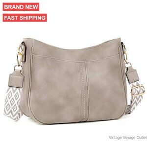 Vegan Leather Crossbody Bag Adjustable Strap Spacious Pockets Everyday Use